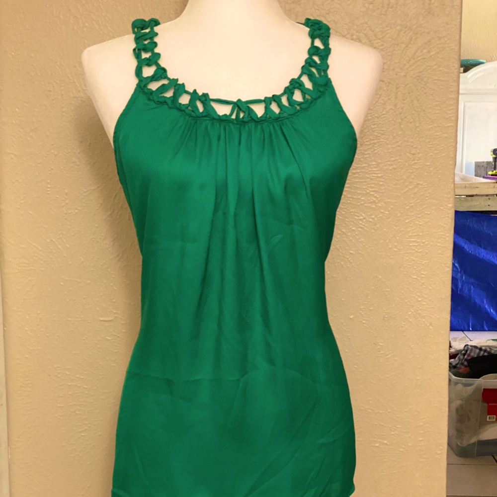 Forever 21 Emerald Green Silky Blouse (S)